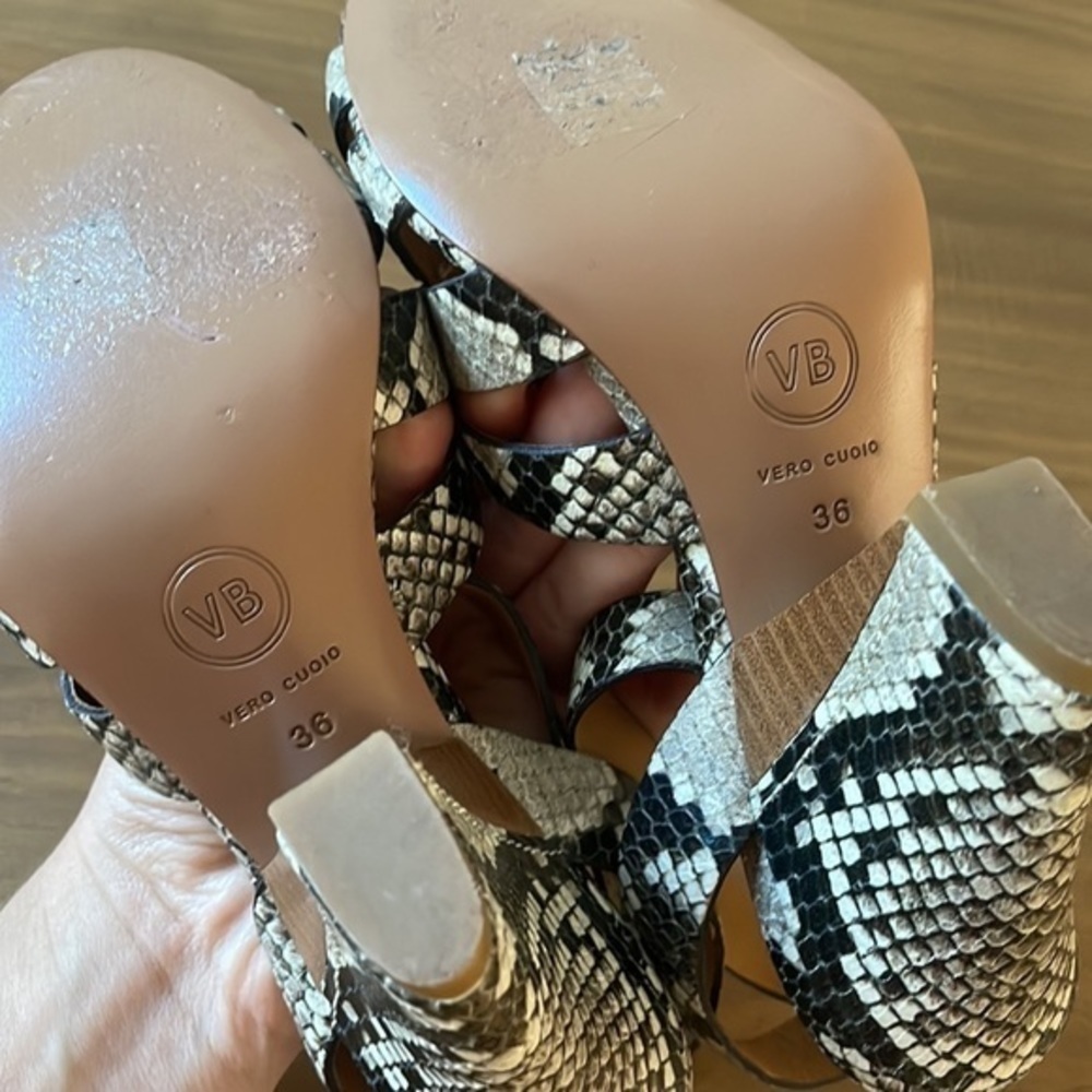 Veronica Beard Snakeskin Sandals - Picture 7 of 10